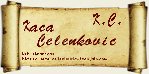 Kaća Čelenković vizit kartica